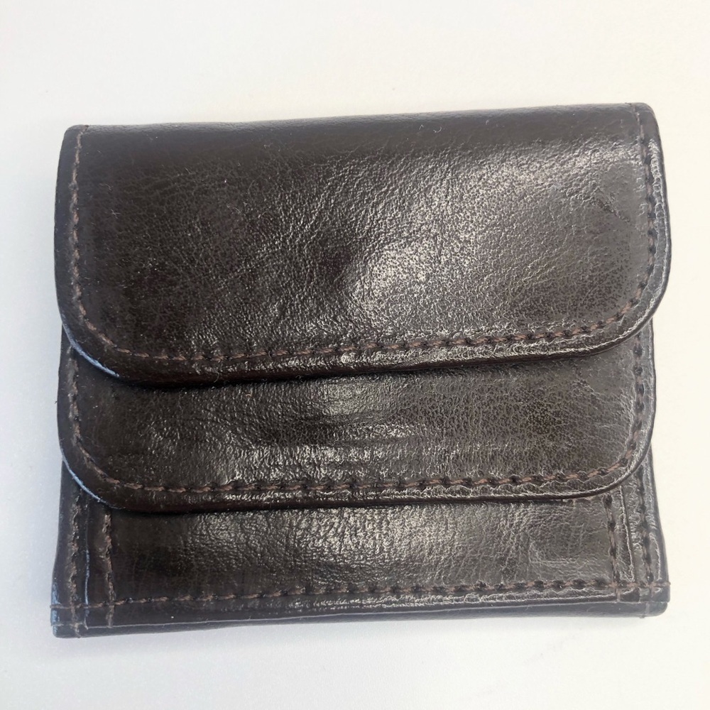 Brown leather small wallet